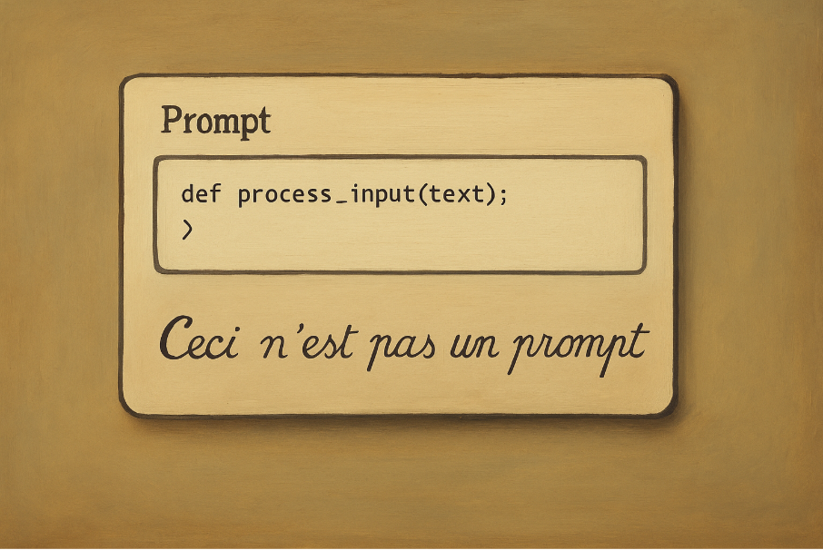 Illustration d'un prompt sur lequel il est écrit "Ceci n'est pas un prompt".