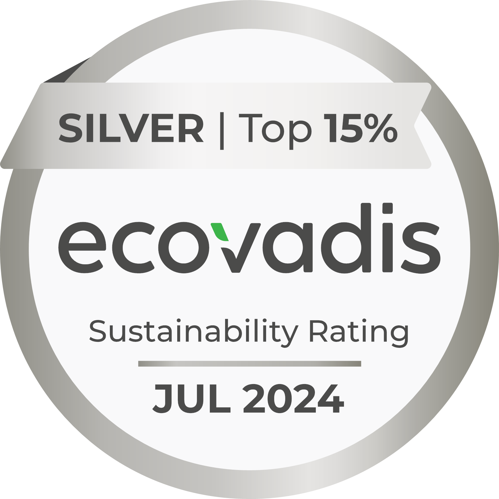 Artimon a obtenu la médaille EcoVadis Silver pour son engagement RSE avec une note de 68/100 en 2024, intégrant le TOP 15% des entreprises évaluées.